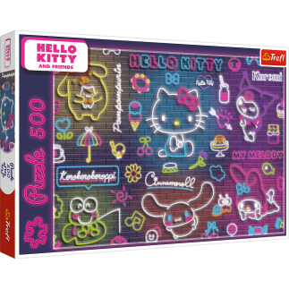 Puzzle Neon Hello Kitty Trefl 37523 - 500 elementów, EAN: 5900511375237
