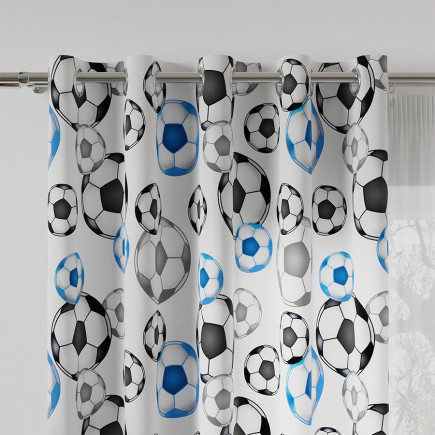 Futbol tkanina dekoracyjna milas niebieska szer. 165cm EAN: 5906450931794