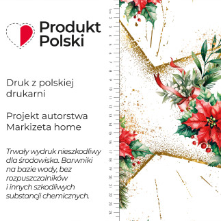 Złote gwiazdy tkanina dekoracyjna nina wodoodporna, 160cm, kolor 001 biały