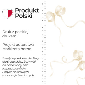 Kokardy tkanina dekoracyjna typu milas, szerokość 165cm, kolor 004 beżowy