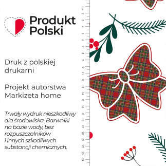 Kokarda szkoti tkanina dekoracyjna nina wodoodporna, 160cm, kolor 001 biały