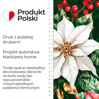 Gwiazda betlejemska tkanina dekoracyjna nina wodoodporna, 160cm, kolor 002 zielony