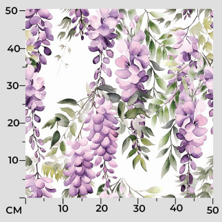 Wisteria tkanina dekoracyjna typu milas, szerokość 165cm, kolor 001 biały
