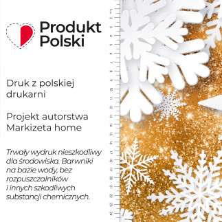 Śnieżynki tkanina dekoracyjna nina wodoodporna, 160cm, kolor 008 złoty