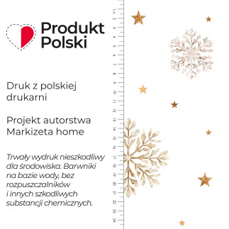 Śnieżynki, zimowa opowieść tkanina dekoracyjna nina wodoodporna, 160cm, kolor 001 biały