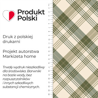 Krata, zimowa opowieść tkanina dekoracyjna nina wodoodporna, 160cm, kolor 002 zielony
