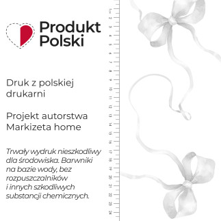 Kokardy tkanina dekoracyjna typu milas, szerokość 165cm, kolor 005 jasny szary