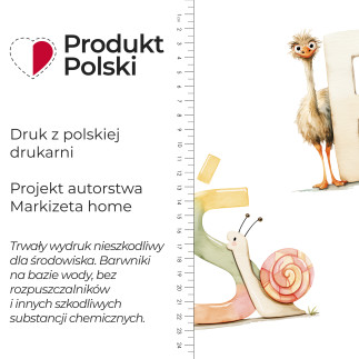 Alfabet tkanina dekoracyjna typu milas, szerokość 165cm, kolor 001 biały