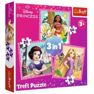 Puzzle - 3w1 - piękne kwiaty - disney princess trefl 34875