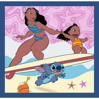 Puzzla 3w1 - czas ze stitchem  lilo and stitch trefl 34896