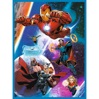 Puzzle - 2w1 + memos bohaterowie w akcji marvel the avengers trefl  93333