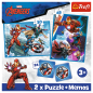 Puzzle 2w1 + Memos Bohaterowie w Akcji Marvel The Avengers Trefl 93333 EAN: 5900511933338