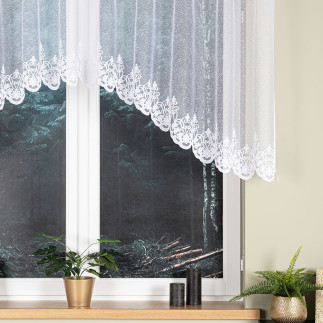 Żaneta firanka żakardowa gotowa 300x105cm, kolor biały 001, EAN: 5907693247314
