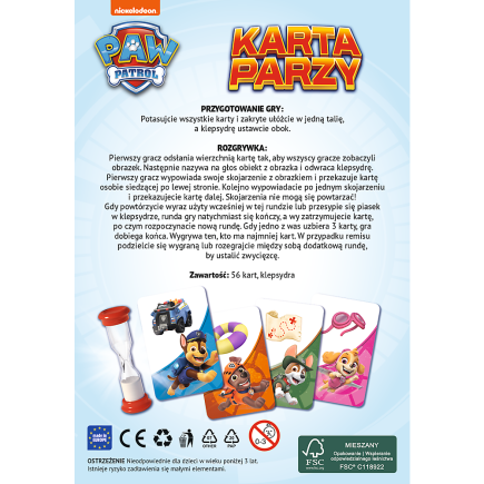 Gra podróżna "Karta Parzy Psi Patrol" Trefl EAN: 5900511026917