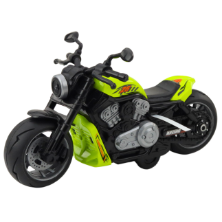 Motocykl zabawkowy na baterie z dźwiękiem i światłem, zielony - EAN: 5905991053569