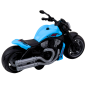 Niebieski motocykl zabawkowy na baterie z dźwiękami i światłami, EAN: 5905991053552
