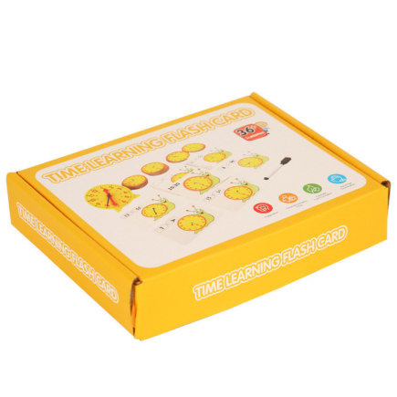 Karty edukacyjne do nauki godzin z suchościeralnym pisakiem - EAN: 5905991062707