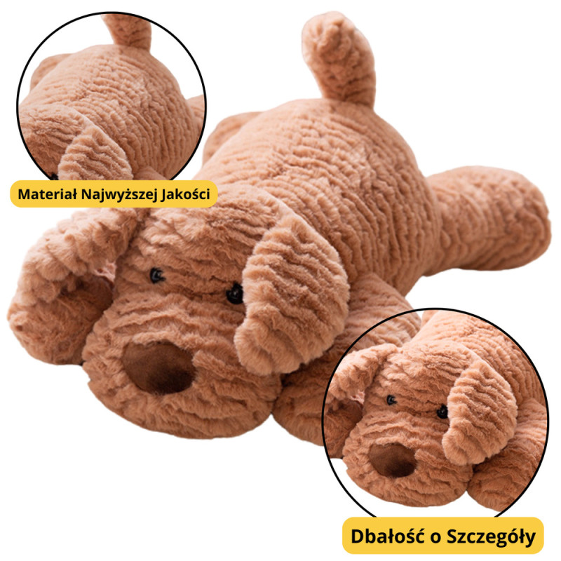 Pluszowa maskotka przytulanka piesek beżowy 30 cm - EAN: 5905991045229