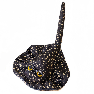 Pluszowa Płaszczka Przytulanka Czarna w Kropki 50cm - EAN: 5905991047322