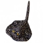 Pluszowa Płaszczka Przytulanka Czarna w Kropki 50cm - EAN: 5905991047322
