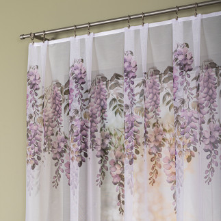 Wisteria firanka żakardowa 023426, wysokość 160cm, kolor 001 biały