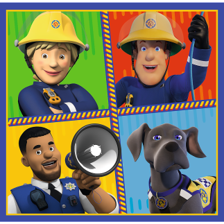 Puzzle "3in1" - dzień strażaka sama trefl 34868