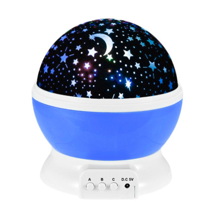 Projektor Gwiazd Obrotowy 360° LED Lampka Nocna Niebieska EAN: 5905991060147