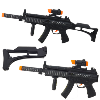Karabin maszynowy zabawkowy światła dźwięki czarny 62cm