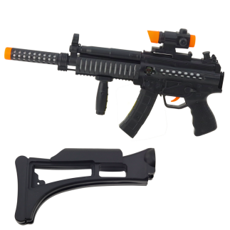 Karabin Maszynowy Zabawka z Dźwiękiem i Światłami Czarny 62 cm - EAN: 5905991058762