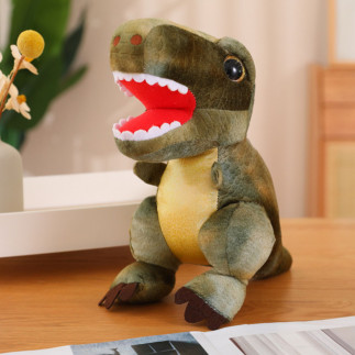Pluszowa maskotka dinozaur zielony 32cm z teksturą skóry - EAN: 5905991047742