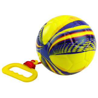 Piłka piankowa na sznurku ze ściągaczem uchwyt żółta 14cm EAN: 5905991070269