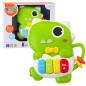 Mini pianinko dinozaur zielony z dźwiękami i światłami dla malucha EAN: 5905991052289