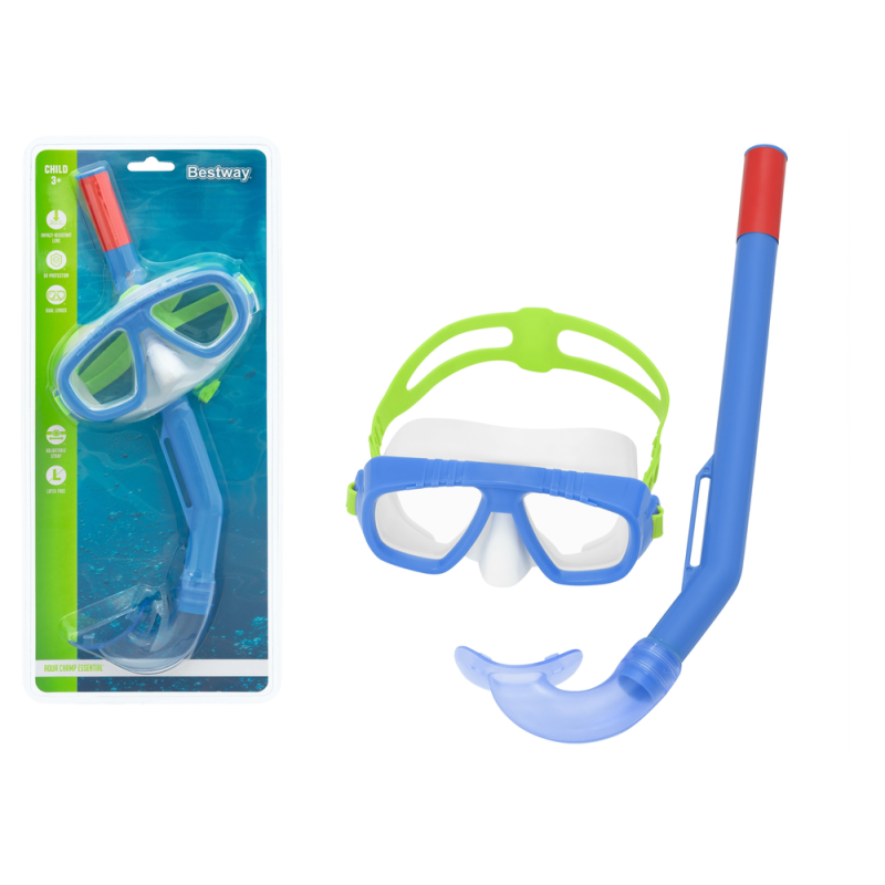Maska do nurkowania z rurką Bestway 24018 niebieska EAN: 6941607331132