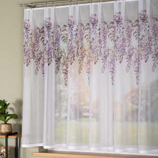 Wisteria firanka żakardowa 023426, wysokość 150cm, kolor 001 biały