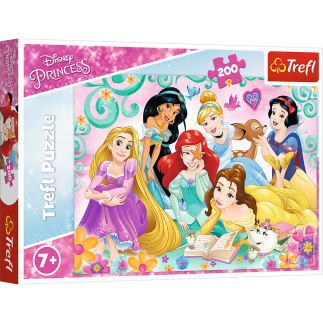 Puzzle - 200 - radosny świat księżniczek - disney princess trefl 13268