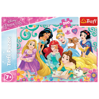 Puzzle - 200 - radosny świat księżniczek - disney princess trefl 13268