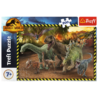 Puzzle - 200 - dinozaury z parku jurajskiego jurassic world 13287