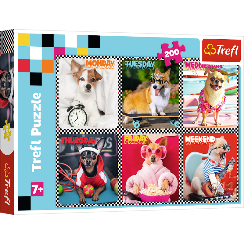 Puzzle Wesołe Psy Trefl - 200 elementów | EAN: 5900511132793