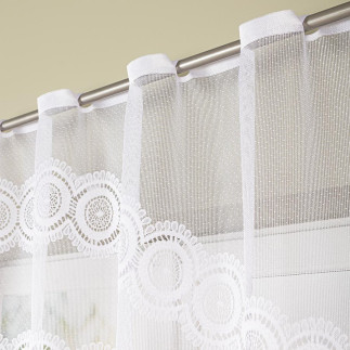 Malwina firanka żakardowa gotowa, szerokość 250 x  wysokość 100cm, kolor 001 biały
