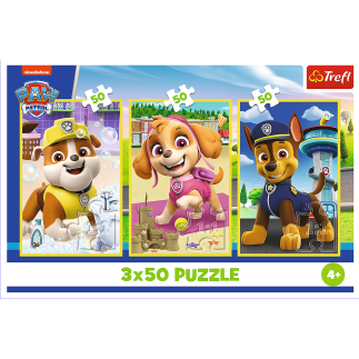 Puzzle - 3x50 - nasze pieski trefl 34878
