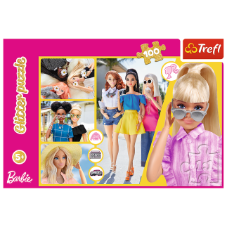 Puzzle - "100 glitter" - brokatowa barbie trefl 14830