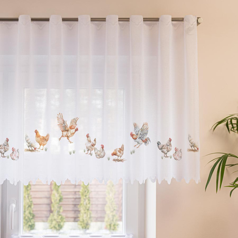 Kurza zazdrostka żakardowa 70cm, kolor 001, EAN: 5906450931510