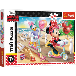 Puzzle - 200 - minnie na plaży - disney minnie trefl 13262