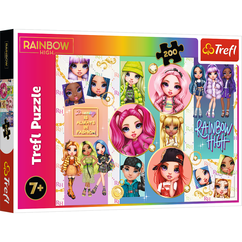 Puzzle 200 elementów - Przyjaźń Rainbow High, Trefl 13289, EAN: 5900511132892