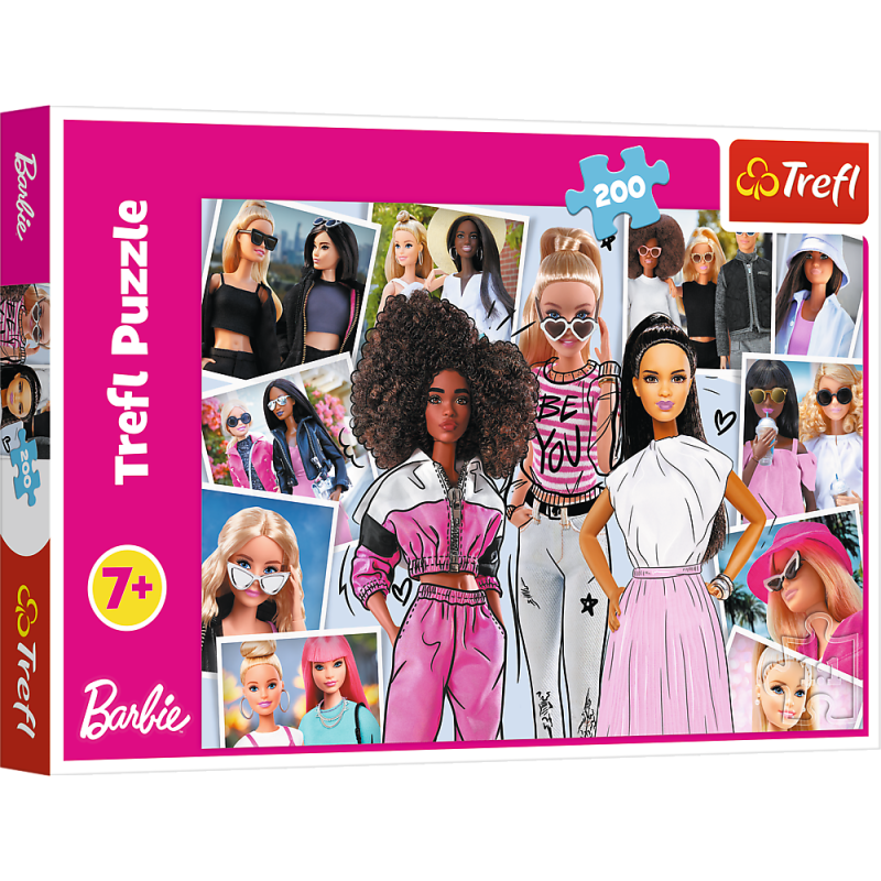 Puzzle Barbie Trefl 200 - Magiczny Świat Księżniczek, EAN: 5900511133011