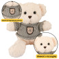 Pluszowa maskotka miś w sweterku - biały i szary, 26 cm, EAN: 5905991044635
