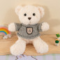 Pluszowa maskotka miś w sweterku - biały i szary, 26 cm, EAN: 5905991044635
