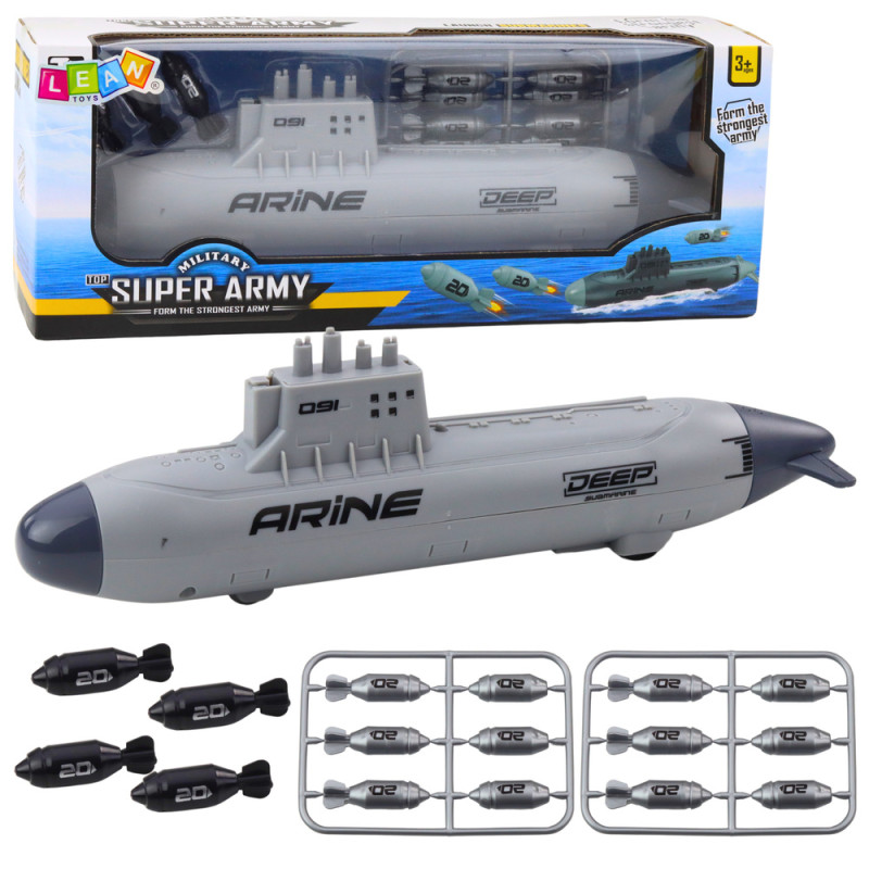 Submersible Torpedo Attack Ship Gray 28cm EAN: 5905991054290