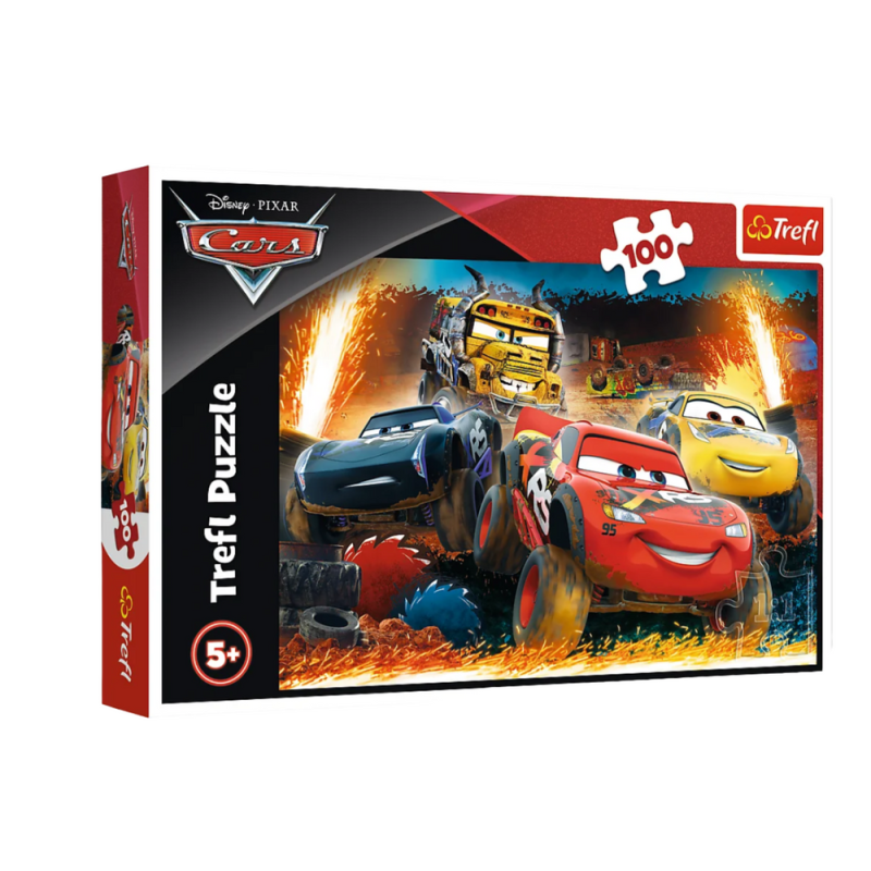 Puzzle Disney Cars 3 - Ekstremalny Wyścig - 100 elementów, Trefl, EAN: 5900511163582