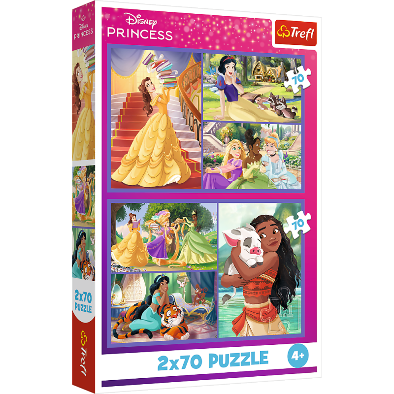 Puzzle 2x70 Bajkowe Dni - Disney Princess EAN: 5900511344400
